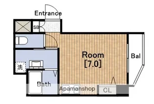 グランパシフィック芦原橋駅前(GRAND)【6階】の間取り
