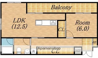 グラスホッパー【9階】の間取り