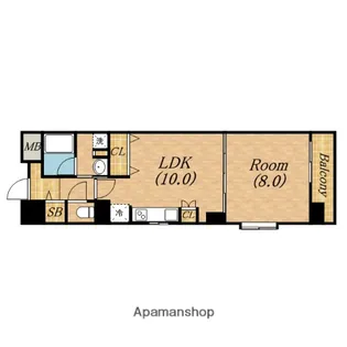 CITY SPIRE桜川I【3階】の間取り