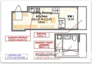 ミッドスクエア難波【5階】の間取り