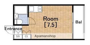 プリエール南堀江(PRIERE)【7階】の間取り