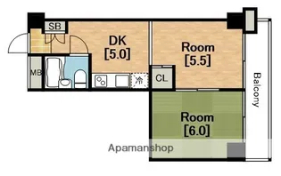 HM新町1ST(第5中村興産ビル)【1階】の間取り