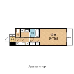 セイル淀屋橋【3階】の間取り