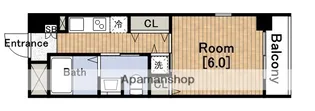CITY SPIRE靭公園(旧ルナコート江戸堀)【11階】の間取り
