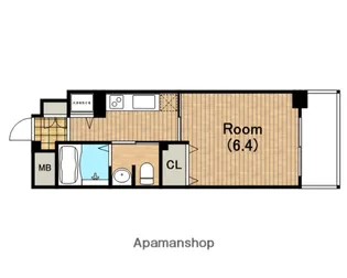 CITY SPIRE靭公園(旧ルナコート江戸堀)【2階】の間取り