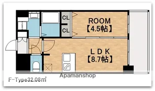 プレサンスOSAKA DOMECITYワンダー【11階】の間取り