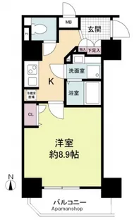 ルーエ本町【4階】の間取り