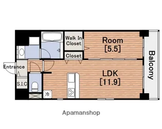 大阪府大阪市浪速区桜川4丁目【マンション】の間取り