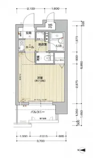 プレサンス新大阪【0702号室】の間取り