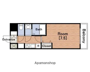 RAINBOW COURT南堀江【4階】の間取り
