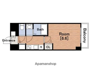 エスキュート京町堀(S−CUTE)【13階】の間取り