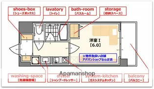 プレサンス東本町【5階】の間取り