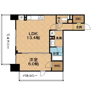 ザ・パークハビオ天満橋【2階】の間取り