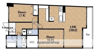 フロンティアタワー難波EAST【5階】の間取り