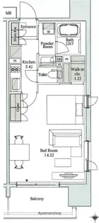 PARKAXIS大阪新町【13階】の間取り