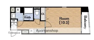 モンサンミッシェル北浜【7階】の間取り