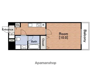 モンサンミッシェル北浜【6階】の間取り