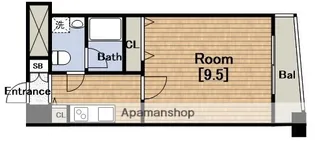 モンサンミッシェル北浜【2階】の間取り