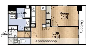 リーガル北心斎橋【8階】の間取り