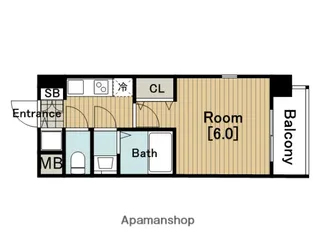 ドルチェヴィータ北浜【8階】の間取り