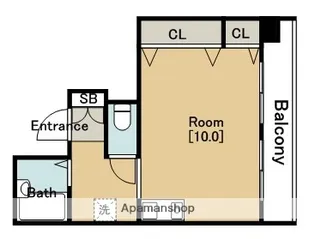 ビィーククレール【6階】の間取り