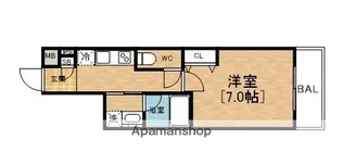 プリエールTAT江戸堀【5階】の間取り