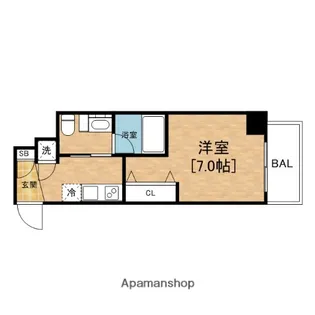 プリエールTAT江戸堀【5階】の間取り