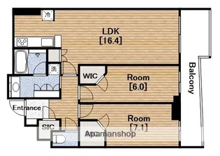 大阪ひびきの街ザサンクタスタワー【14階】の間取り