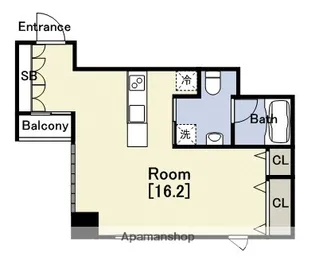 ルクレ堺筋本町レジデンス【10階】の間取り