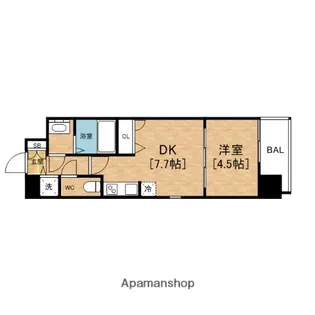 スワンズシティ心斎橋アネーロ【3階】の間取り