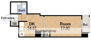 ライオンズマンション四ツ橋【5階】の間取り