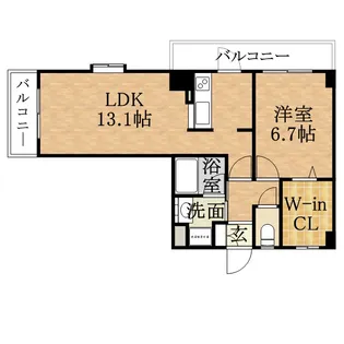 フォルム城東中央【1階】の間取り