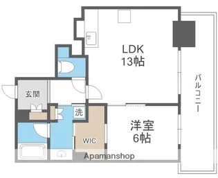 ブランズタワー・ウェリス心斎橋NORTH【29階】の間取り
