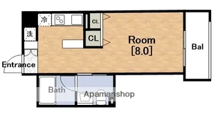 アプリーレ京町堀【6階】の間取り
