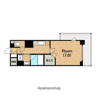 ハビテ靱センターコート【14階】の間取り