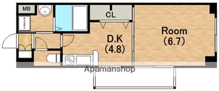 プレジオ中之島【8階】の間取り