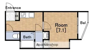 ラパンジール四天王寺東【5階】の間取り