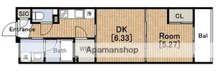 ネット フローラ阿波座【10階】の間取り