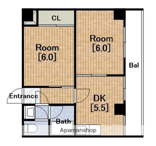 ラパンジール道頓堀【7階】の間取り