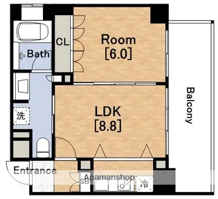 リーガル四ツ橋立売堀Ⅱ【5階】の間取り