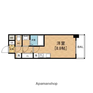 エスリード北浜EAST【5階】の間取り