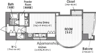 マスターズレジデンス道頓堀Ⅱ【2階】の間取り