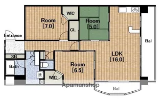 マスターズレジデンス道頓堀Ⅱ【8階】の間取り