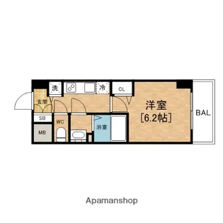 プレサンス松屋町グレース【3階】の間取り