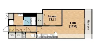 大阪府大阪市天王寺区堀越町【マンション】の間取り