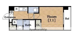 LIVIAZ NAMBA AIRY(リヴィアス)【2階】の間取り