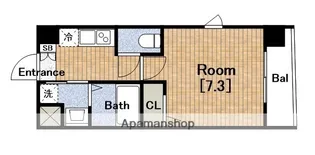 リヴィアス難波エアリー【6階】の間取り