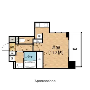 セイワパレス京町堀【12階】の間取り