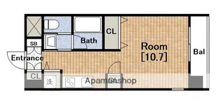 ディアグランデ難波東【8階】の間取り