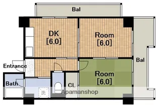 エルフェプラザ(PLAZA)【4階】の間取り